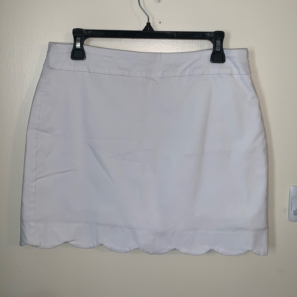 Cato White Scalloped Skort